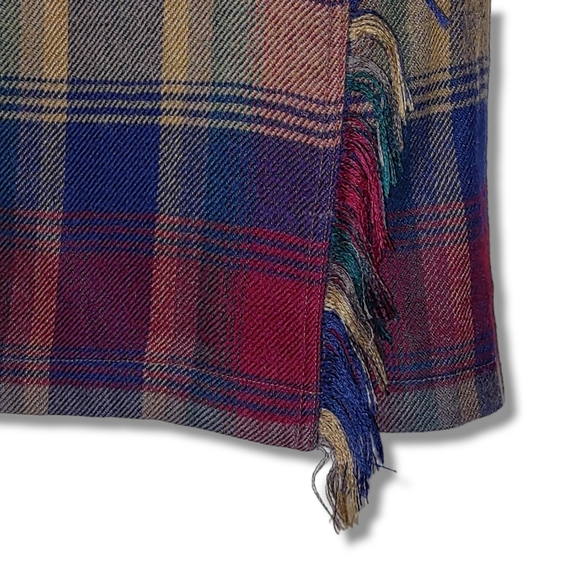AJ Brandon Vintage Plaid Wrap Skirt - Picture 3 of 5